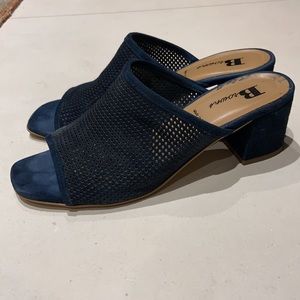 Navy blue suede Brown’s slip-on block heel - 8 US